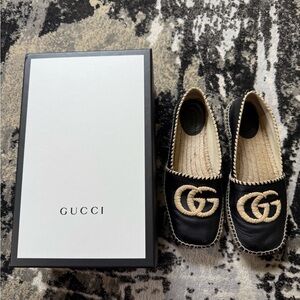 AUTH Gucci GG Microguccisima Espadrilles - Size 8.5